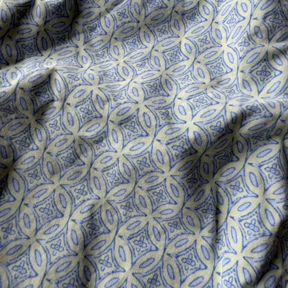 Vintage 1999 Gymboree Baby Pants Blue‎ Yellow Geometric Print 6-12 Months Cotton